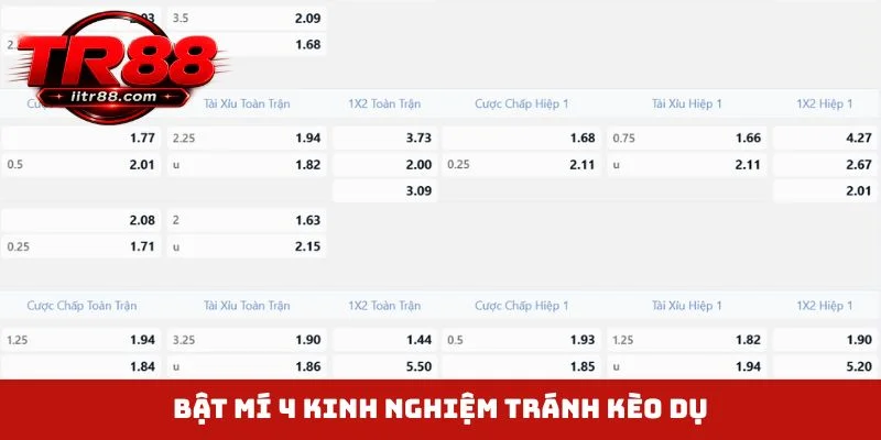 Bật mí 4 kinh nghiệm tránh kèo dụ