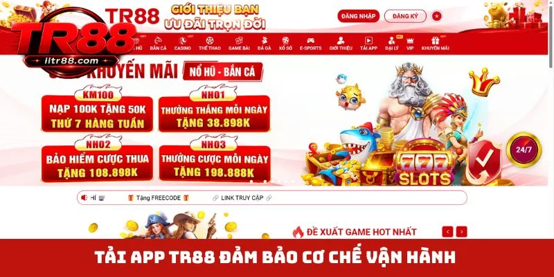 Tải app TR88 đảm bảo cơ chế vận hành